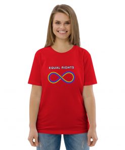 unisex organic cotton t shirt red front 6286bd8214db9