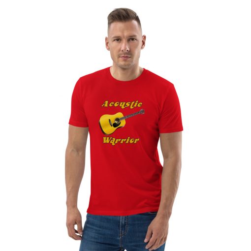 unisex organic cotton t shirt red front 6286d1eaf211e