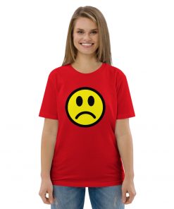 unisex organic cotton t shirt red front 6287ca614780d
