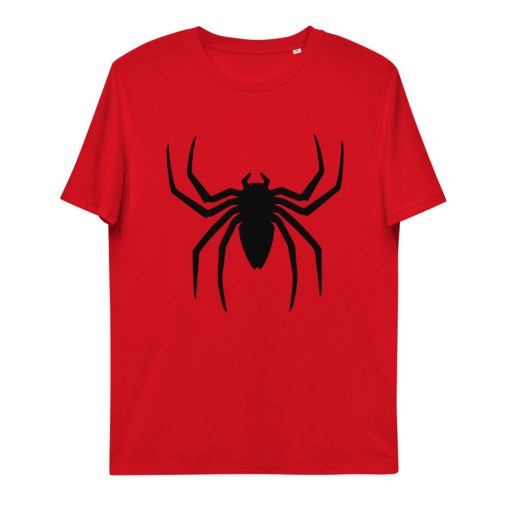 unisex organic cotton t shirt red front 6287d0dc09ed0