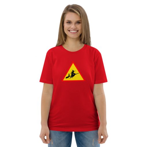 unisex organic cotton t shirt red front 6287d127c3ecd