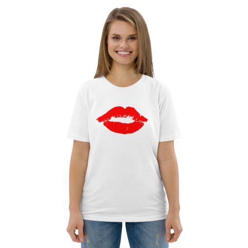 unisex organic cotton t shirt white front 628b950857535