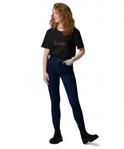unisex organic cotton t shirt black front 2 62b33dd5ef30e