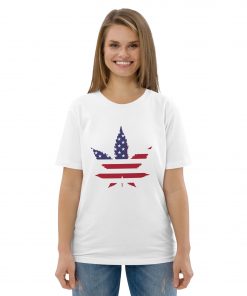unisex organic cotton t shirt white front 62b337f0bd802
