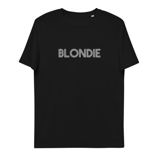 unisex organic cotton t shirt black front 62c07fd089385