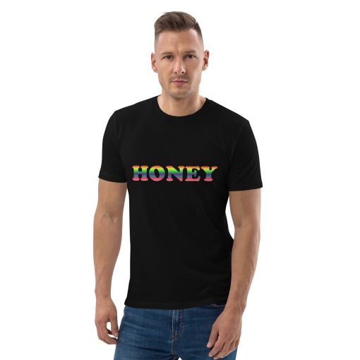 Honey Rainbow Print - Unisex organic cotton t-shirt - Image 2