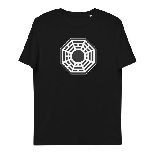 unisex organic cotton t shirt black front 62c1b02f774a5
