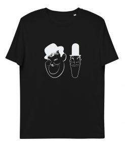 unisex organic cotton t shirt black front 62c1b2186889a