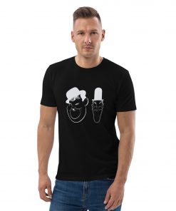 unisex organic cotton t shirt black front 62c1b2186ab4c