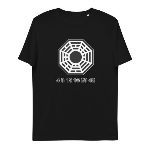 unisex organic cotton t shirt black front 62c21bdd2d020