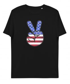 unisex organic cotton t shirt black front 62d568c07b9d3