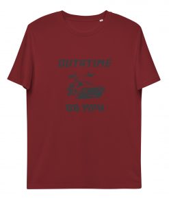 unisex organic cotton t shirt burgundy front 62d56d99c32d3