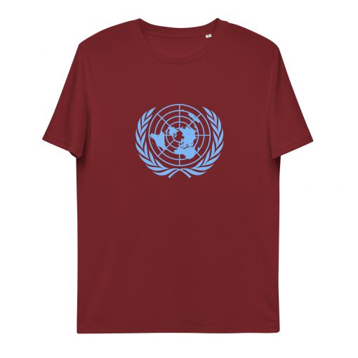 unisex organic cotton t shirt burgundy front 62d81c233a25d