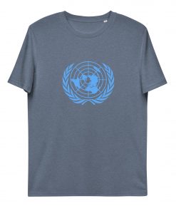 unisex organic cotton t shirt dark heather blue front 62d81c233ce6f