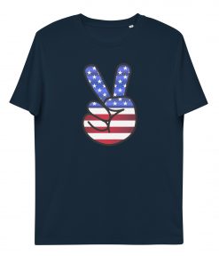 unisex organic cotton t shirt french navy front 62d568c07bd7b