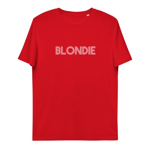 unisex organic cotton t shirt red front 62c07fd08d015