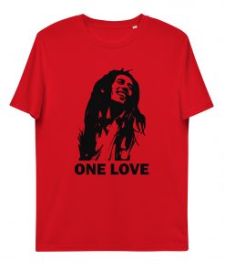 unisex organic cotton t shirt red front 62c08fabd8e57