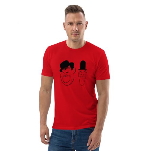 unisex organic cotton t shirt red front 62c1934131516