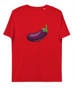 unisex organic cotton t shirt red front 62d59de695ad9