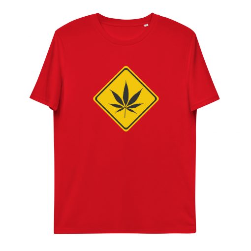 unisex organic cotton t shirt red front 62d6d6a841e4f