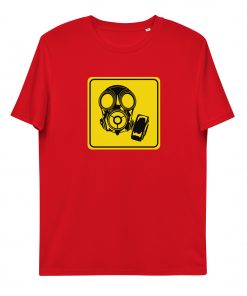 unisex organic cotton t shirt red front 62e541c8dbbc4