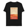 unisex organic cotton t shirt black front 65f858a90813a