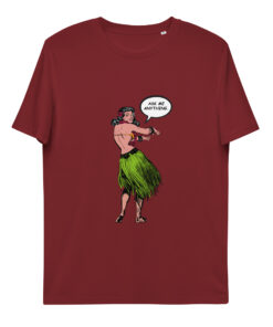 unisex organic cotton t shirt burgundy front 65f5c8008c576