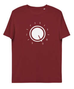 unisex organic cotton t shirt burgundy front 65f83ea88bb2c