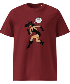 unisex organic cotton t shirt burgundy front 65fc3cac45dd5