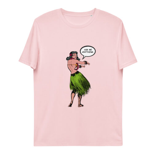 unisex organic cotton t shirt cotton pink front 65f5c8009859b