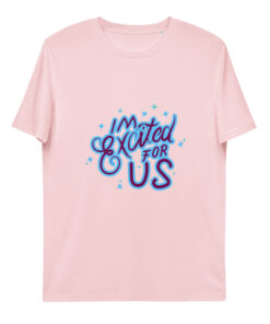 unisex organic cotton t shirt cotton pink front 65f85df78c5b2