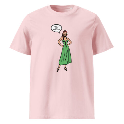 unisex organic cotton t shirt cotton pink front 65fc3bd72642f