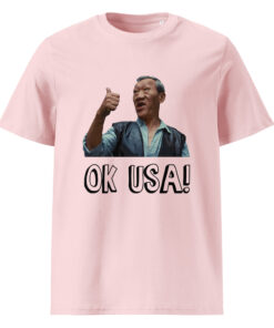 unisex organic cotton t shirt cotton pink front 66049e0db001e