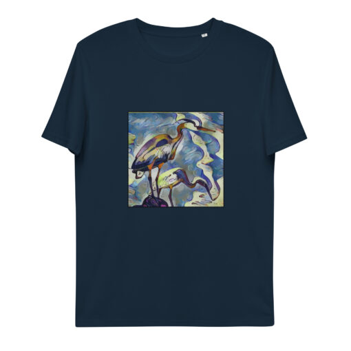 unisex organic cotton t shirt french navy front 65f5fd81f0805