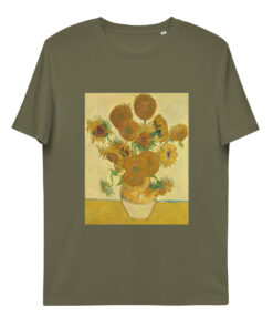 unisex organic cotton t shirt khaki front 65f43cc65d4b4