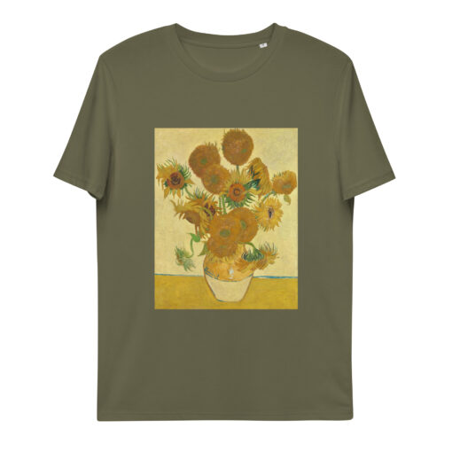 unisex organic cotton t shirt khaki front 65f43cc65d4b4