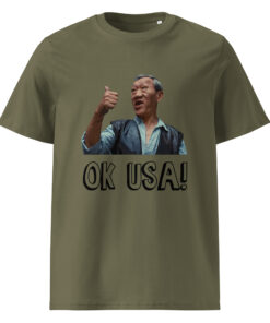 unisex organic cotton t shirt khaki front 66049e0da7fb1