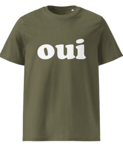 unisex organic cotton t shirt khaki front 66061832e3389