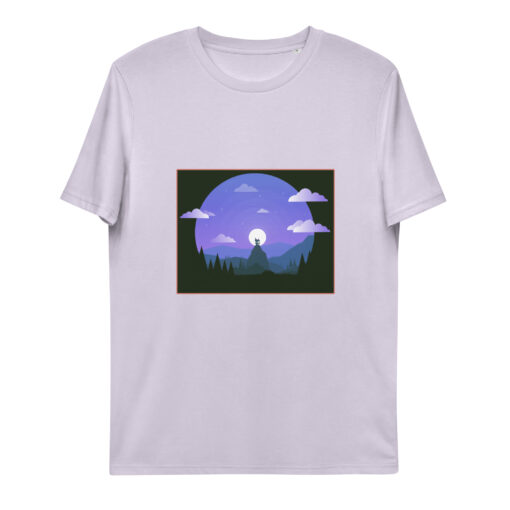 unisex organic cotton t shirt lavender front 65f8670843f83