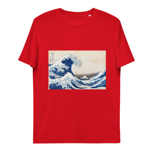 unisex organic cotton t shirt red front 65f37f94f1961