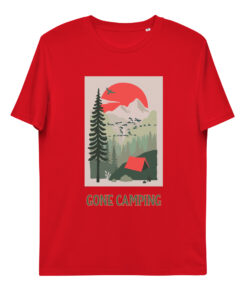 unisex organic cotton t shirt red front 65f84e9891a8a