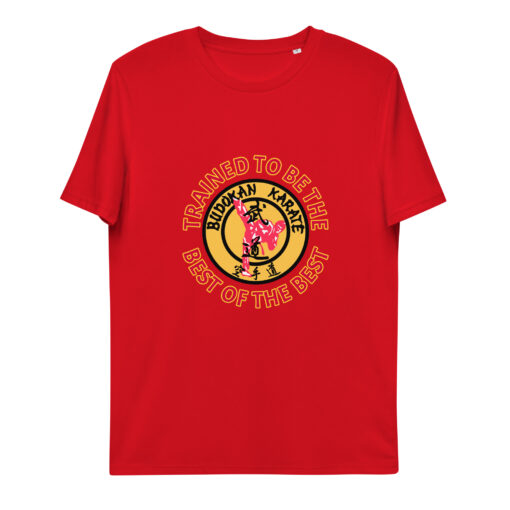 unisex organic cotton t shirt red front 65f8658261cec