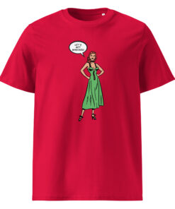 unisex organic cotton t shirt red front 65fc3bd719eb9