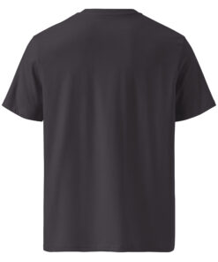 unisex organic cotton t shirt anthracite back 6627da7768f9f