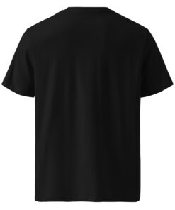 unisex organic cotton t shirt black back 6627e3b75584a