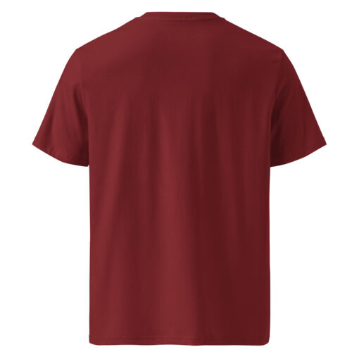 unisex organic cotton t shirt burgundy back 6627dea983744