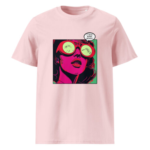 unisex organic cotton t shirt cotton pink front 660e9c03a74f4