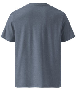 unisex organic cotton t shirt dark heather blue back 6627da779771f