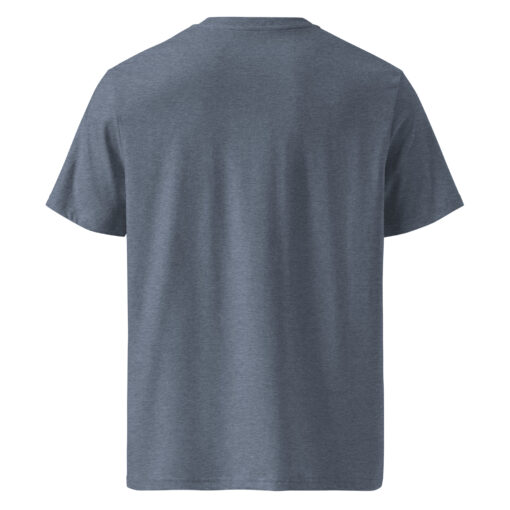 unisex organic cotton t shirt dark heather blue back 6627da779771f