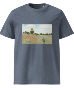 unisex organic cotton t shirt dark heather blue front 66292f7c76fe9